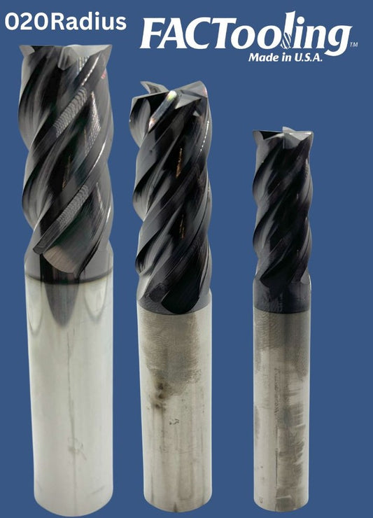 4 Flute 020 Radius Carbide End Mill AlTiN