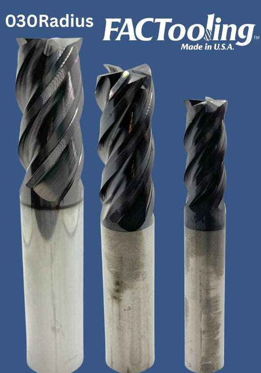 4 Flute 030 Radius Carbide End Mill Hyperlox (AlTiN)