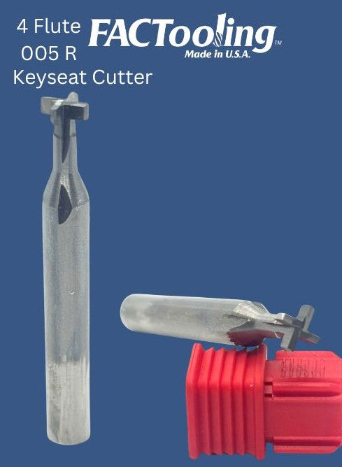 4 Fl 1/4" Shank .249 Cut Diameter Keyseat Cutter