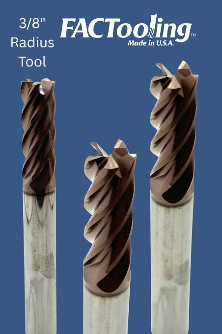 3/8 5 Flute Radius Carbide End Mill