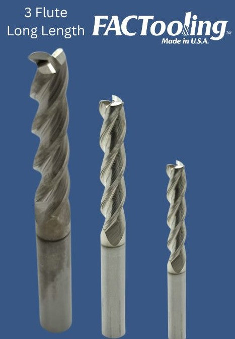 3 Flute Long Length of Cut Aluminum Cutting Carbide End mill