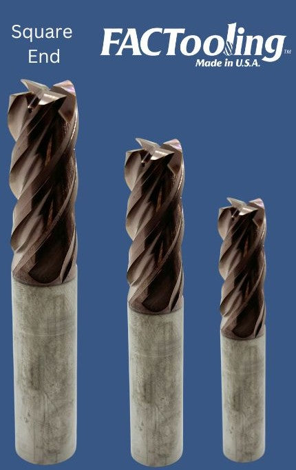 4 Flute Inoxacon Coated Carbide End Mills