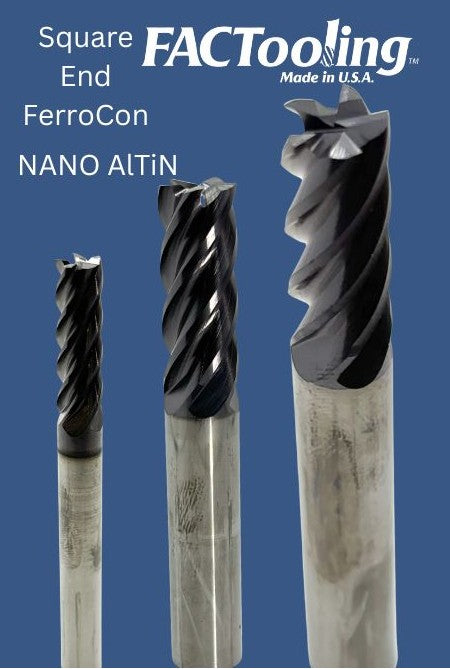 5 Flute Square End Nano Coating of AlTiN