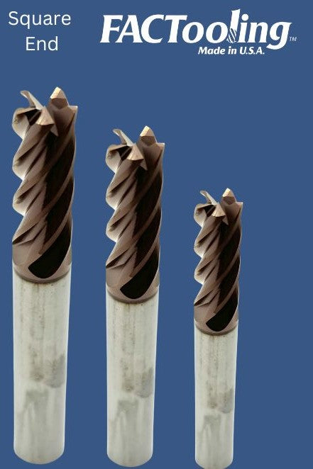 5 Flute Standard LOC Carbide End Mill InoxaCon Coated