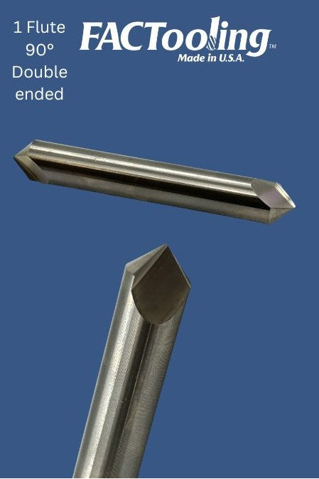 3/8" Diameter 1 Flute 90° Carbide Countersink