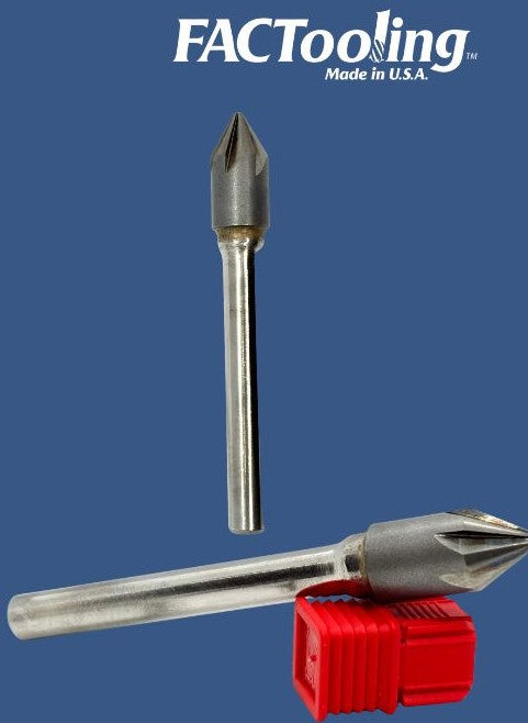 3/8" (60°) 6 Fl Brazed Carbide Countersink