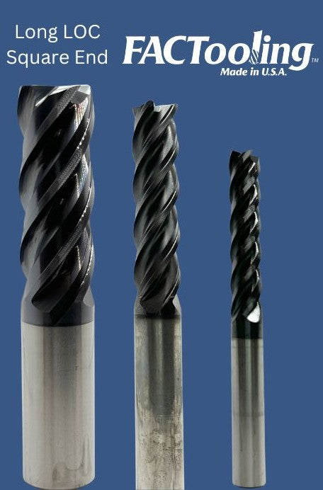 4 Flute Long LOC Carbide End Mill AlTiN