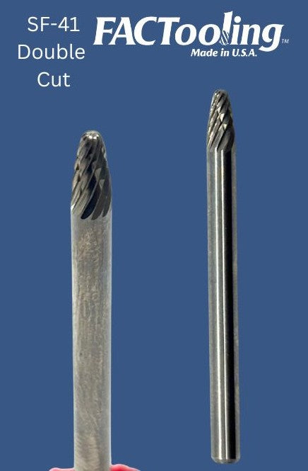 SF 41 Double Cut 1/8" Carbide Burr