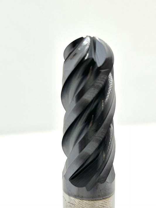 4 Flute 3/8" Long length of cut Ball nose Carbide End Mill