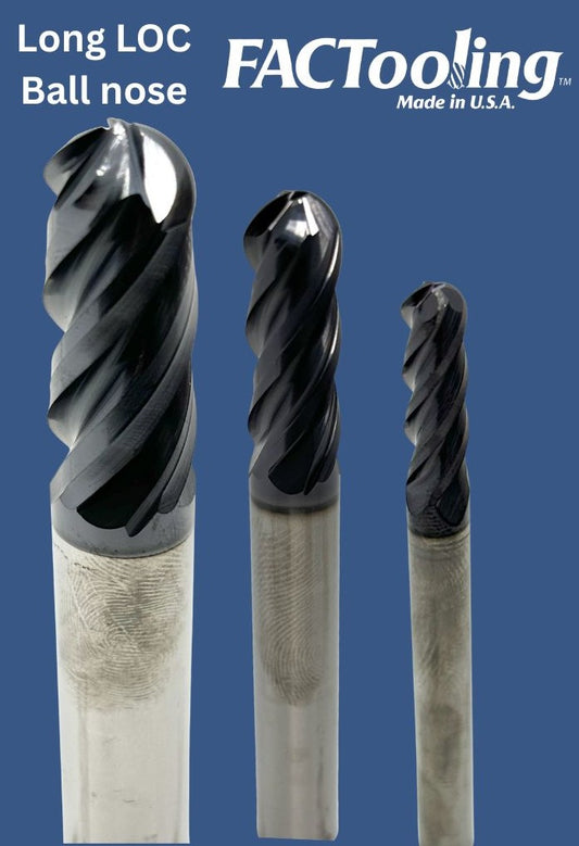 4 Flute Ball Nose Long LOC Carbide End Mill